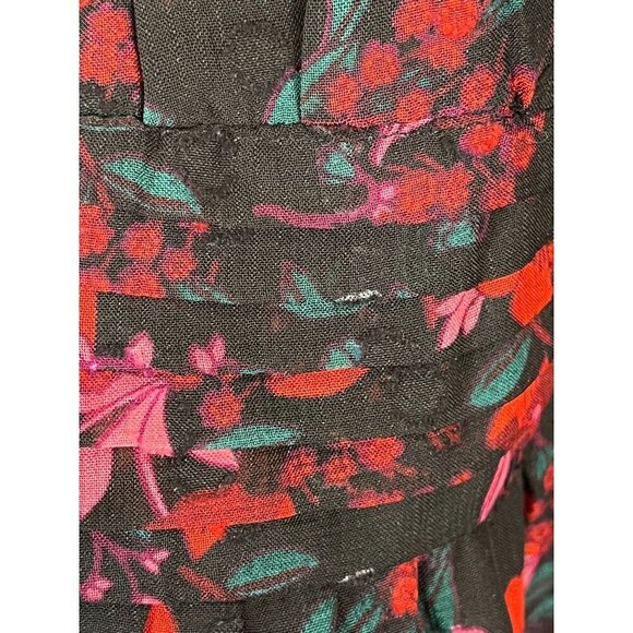 Draper James Dress 2X Red Floral Midi Clip Dot Feminine Dainty Preppy Western - Picture 7 of 16